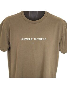Humble Thyself T Shirt Mens Size Large Green Adapt Clothing Tee